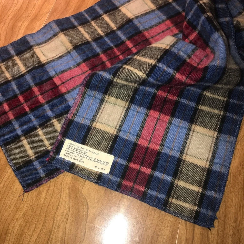 Vintage Plaid Warm Unisex Scarf